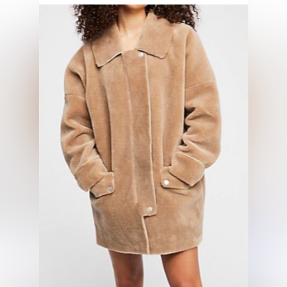 FP Lindsay faux Sherpa coat size L
